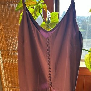 Madewell Purple Silk Spaghetti Strap